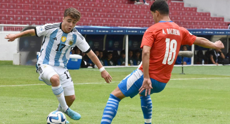 La Selección sub 17 empató sin goles ante Paraguay. Foto: Twitter @Argentina.