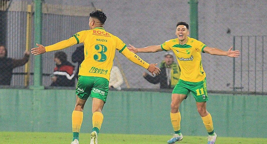 Festejo de Defensa y Justicia ante América Mineiro por la Copa Sudamericana. Foto: @ClubDefensayJus.