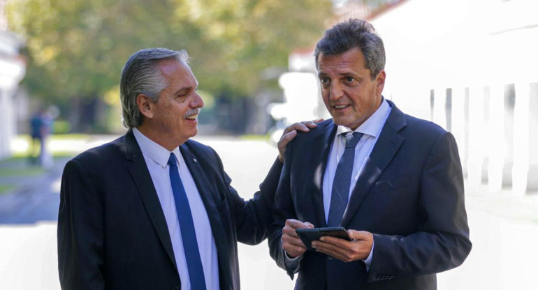 Sergio Massa y Alberto Fernández. Foto: NA.