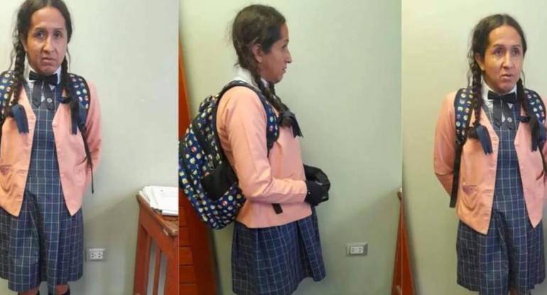 Descubren a un hombre de 42 años disfrazado de colegiala en un colegio. Foto: El Colombiano.