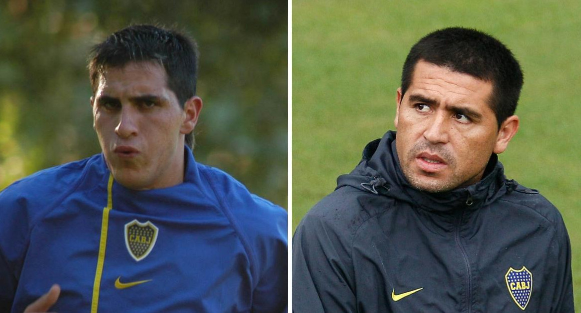 Pablo Migliore y Juan Román Riquelme. Foto: NA.