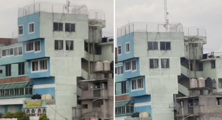 Raro edificio en México. Foto: captura.