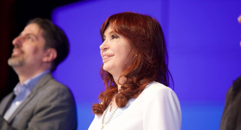 Cristina Kirchner en La Plata. Foto: Presidencia