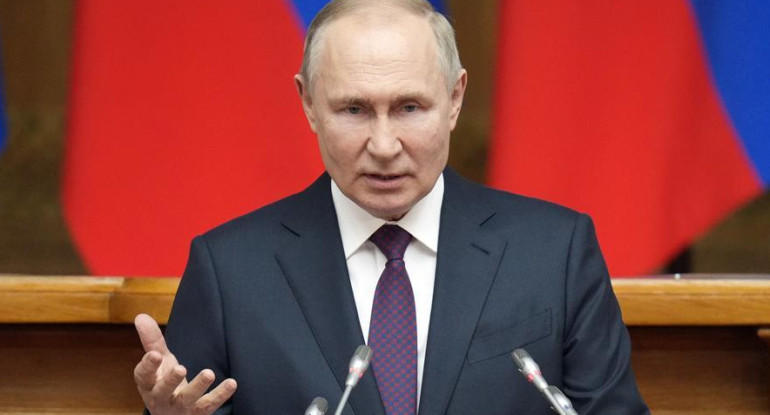 El presidente ruso Vladimir Putin durante el discurso del Consejo de Legisladores de la Asamblea Federal Rusa_EFEEPAALEXEI DANICHEV  SPUTNIK  KREMLIN POOL 