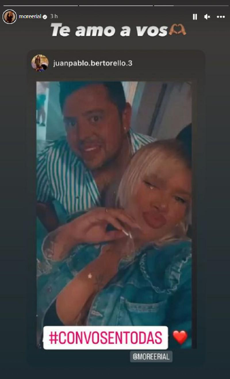 El apoyo del novio de More Rial tras la internación de Jorge. Foto: Instagram.