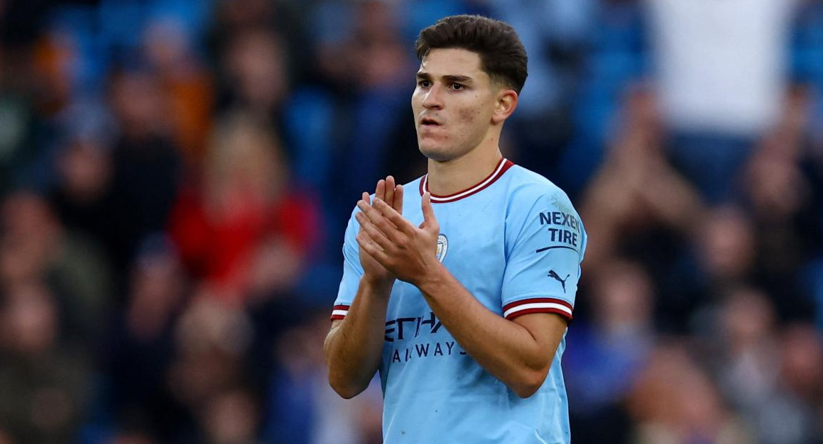 Julián Álvarez; Manchester City. Foto: Reuters.