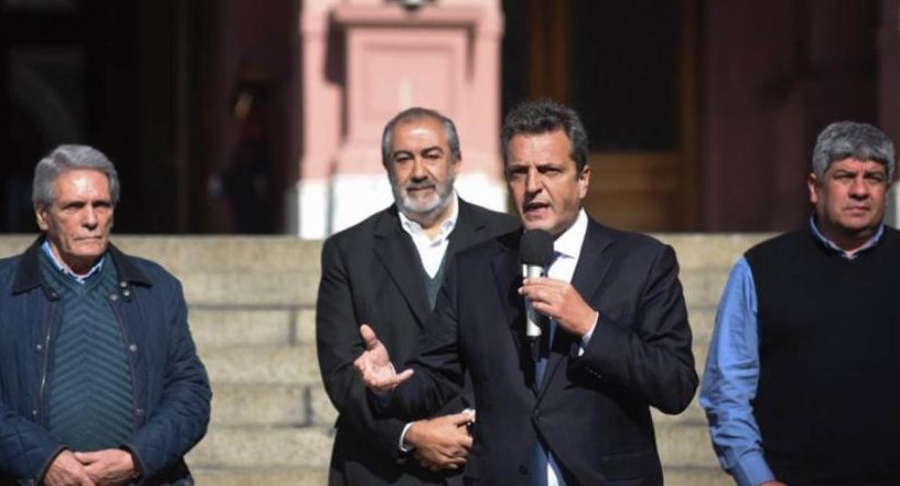 Sergio Massa en acto de la CGT. Foto: NA