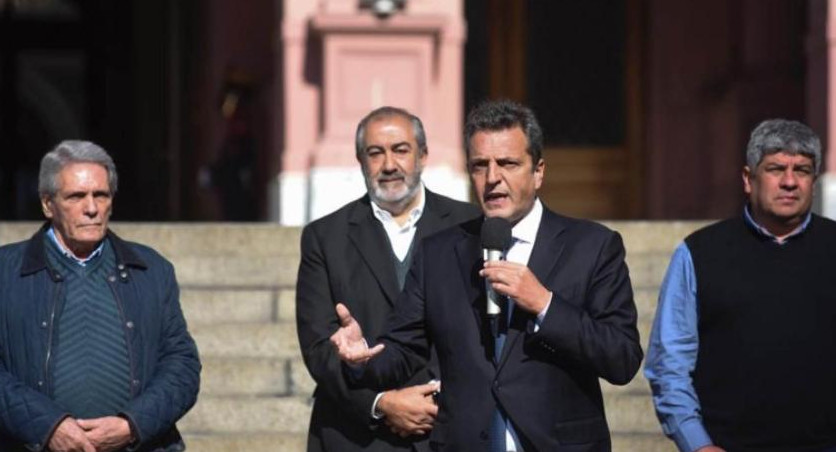 Sergio Massa en acto de la CGT. Foto: NA