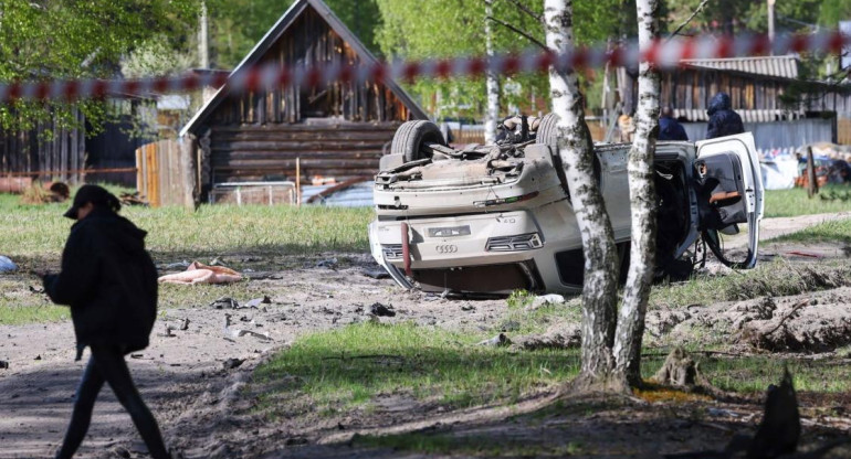 Atentado contra Zakhar Prilepin. Foto: captura Reuters