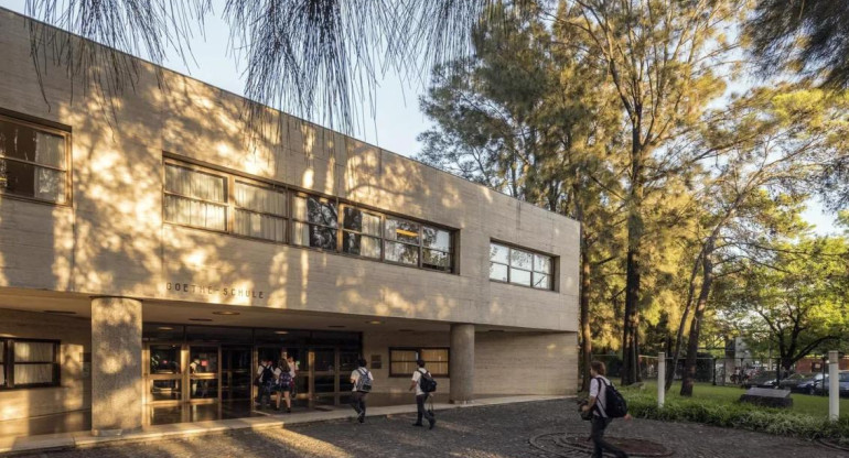 Amenaza de bomba en colegios del AMBA. Foto: Facebook @goetheschuleba