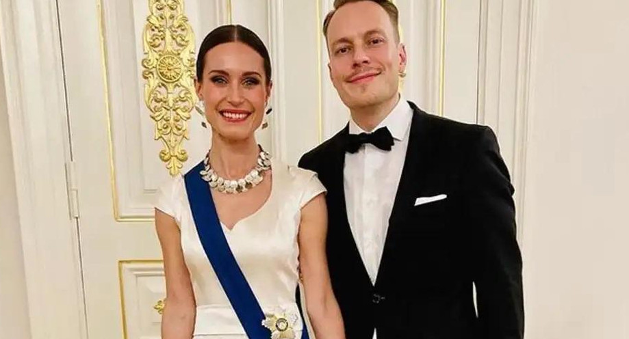 Sanna Marin y su esposo Markus Raikkonen. Foto: Redes sociales.