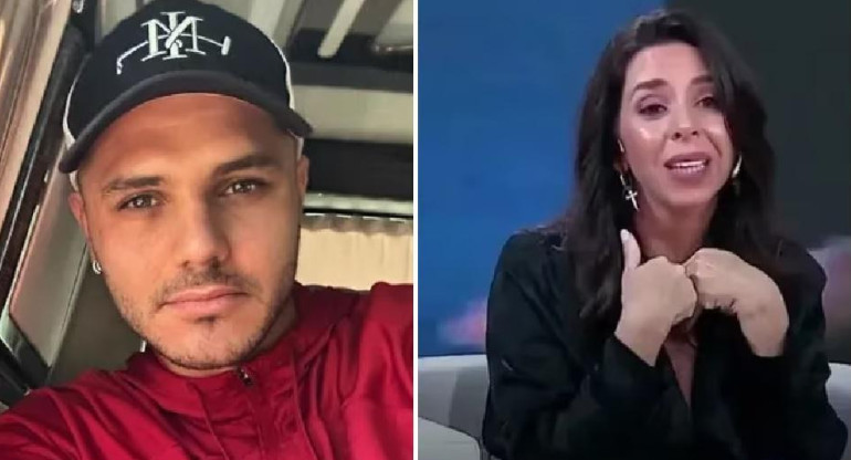 Mauro Icardi y Pochis de Gossipeame. Foto: Captura.