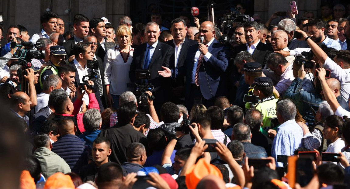 Juan Manzur, acto en Tucumán. Foto: Télam