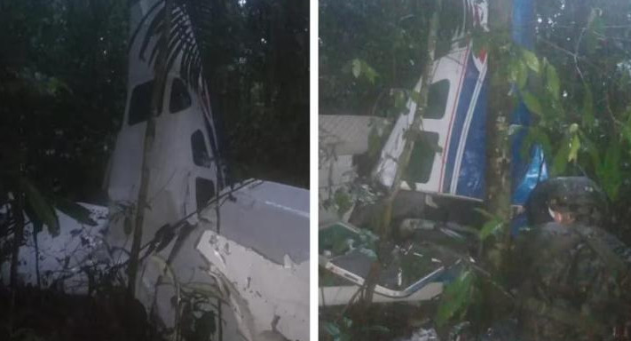 Accidente aéreo de una avioneta en Colombia. Foto: Aerocivil.