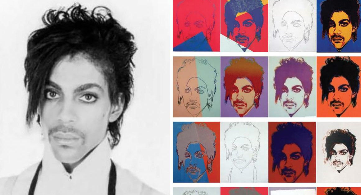 Foto de Prince intervenida por Andy Warhol.