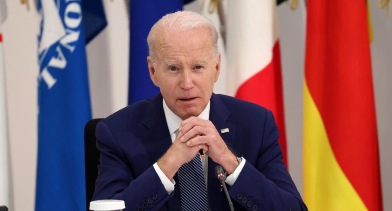 Joe Biden en la reunión del G7. Foto: EFE.