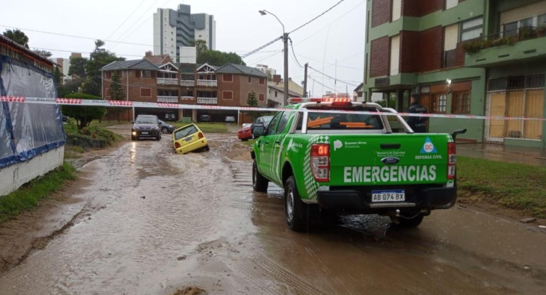 Las lluvias azotaron fuertemente el AMBA. Foto: Defensa Civil.