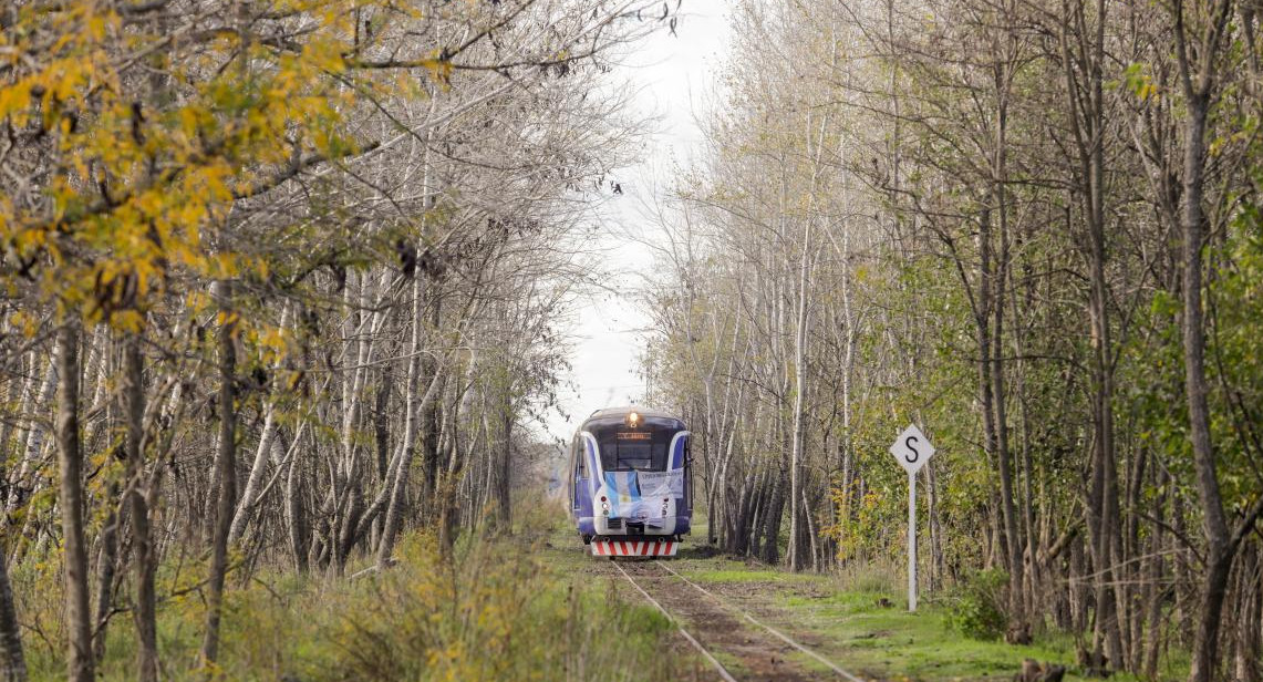 Pusieron en marcha el tren turístico que une Mercedes y Tomás Jofré. Foto: Télam