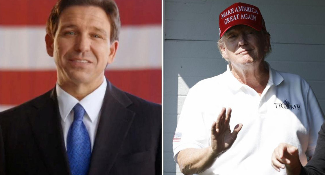 Enfrentamiento entre RonDeSantis y Donald Trump. Foto: Reuters.