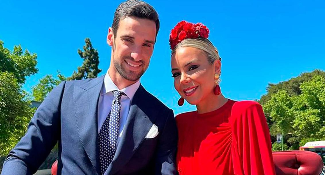 Sergio Rico y su esposa, Alba Silva. Foto: Instagram.