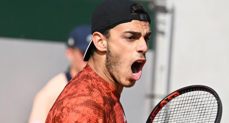 Sebastián Báez en Roland Garros. Foto: EFE.