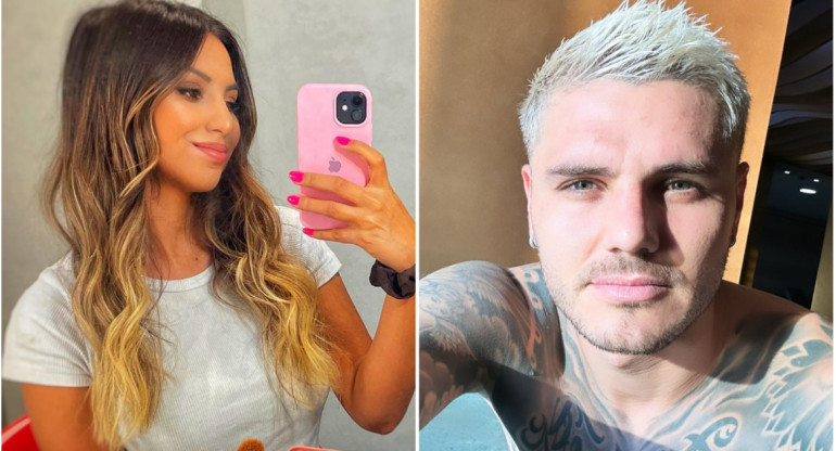 Cande Lecce y Mauro Icardi. Fotos: Instagram/candelalecce - mauroicardi.