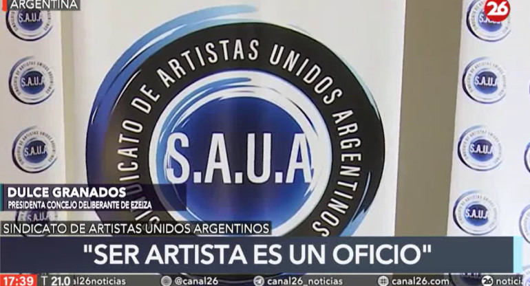 Se presentó el Sindicato de Artistas Unidos Argentinos. Foto: Canal 26.