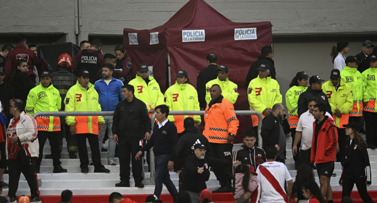 El sector del Monumental donde falleció Pablo Serrano. Foto: Télam.