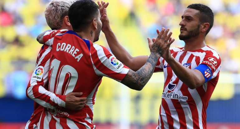 Ángel Correa; Villarreal vs. Atlético de Madrid. Foto: EFE.