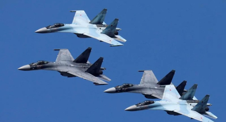 Aviones rusos SU-35. Foto: Reuters.