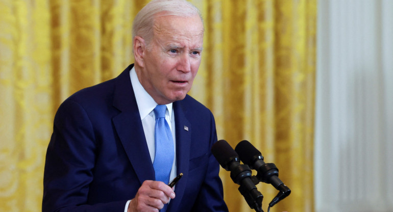 Joe Biden, presidente de los Estados Unidos durante la rueda de prensa en la Casa Blanca. Foto: Reuters