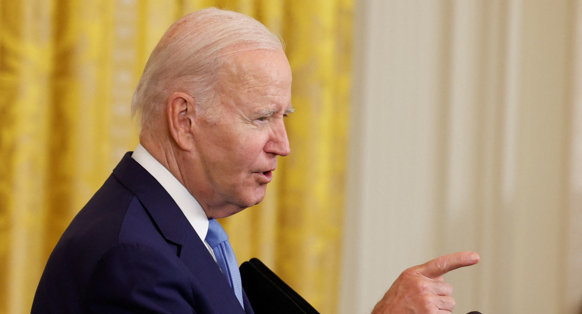 Joe Biden, presidente de los Estados Unidos durante la rueda de prensa en la Casa Blanca. Foto: Reuters