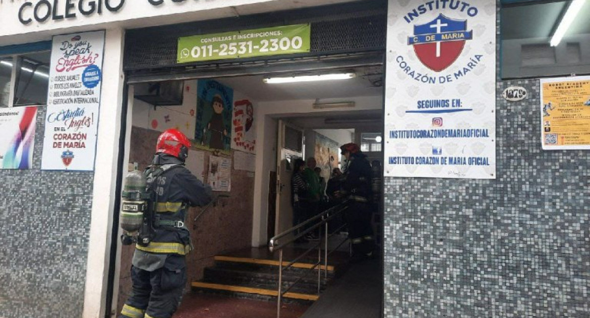 Escape de gas en una escuela de Palermo. Foto: NA.