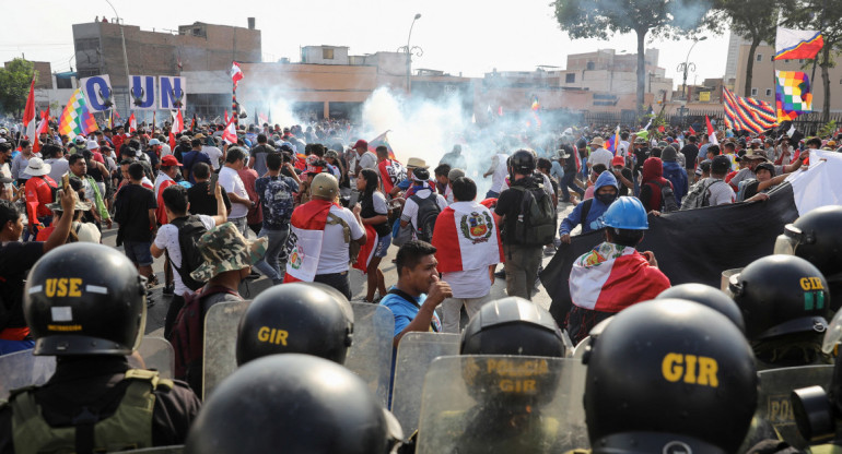 Protestas en Perú. Foto: Reuters