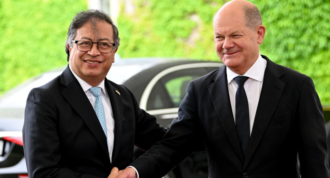 Olaf Scholz y Gustavo Petro. Foto: EFE