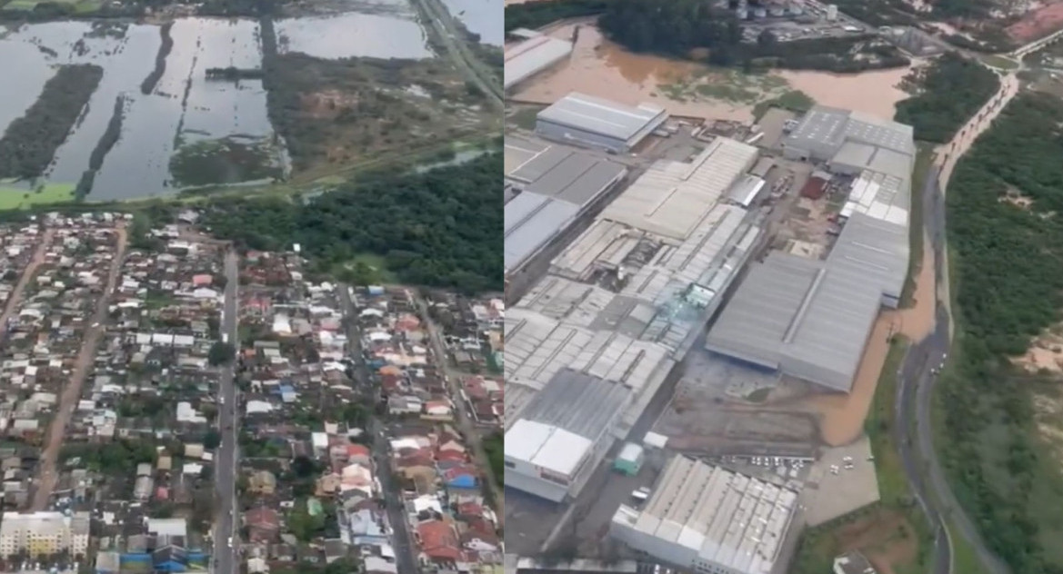 Un ciclón azotó el sur de Brasil. Foto: Captura de pantalla.