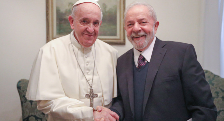 Papa Francisco y Lula. Foto: Reuters