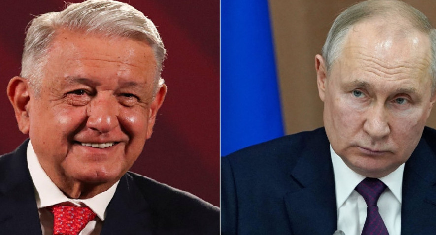 López Obrador y Vladimir Putin. Foto: Captura.