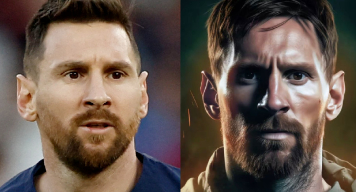 Messi con IA. Foto: TikTok/charactercraze