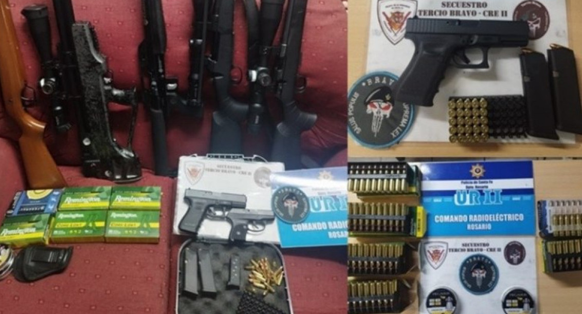 La policía secuestró un enorme arsenal del hombre. Foto NA.