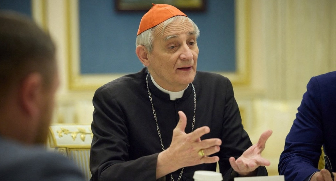 Matteo Zuppi, negociaciones de paz en la guerra. Foto: Reuters.