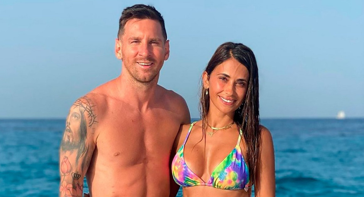 Lionel Messi eligió un destino caribeño para disfrutar de sus vacaciones en familia. Foto: Twitter @LaSeleccion_Ar.