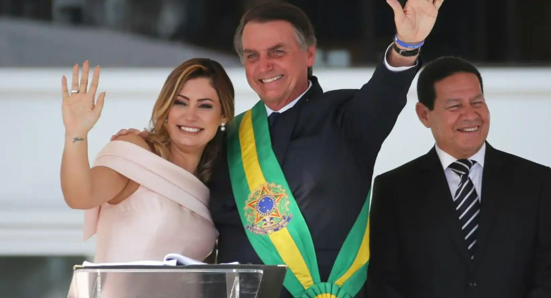 Jair Bolsonaro postuló a su esposa Michelle para ser candidata a presidenta en 2026. Foto: Reuters.