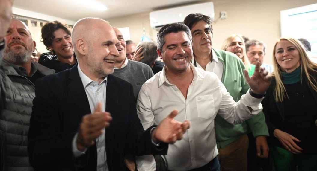 Marcelo Orrego y Horacio Rodríguez Larreta, elecciones en San Juan. Foto: NA.