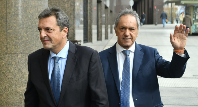 Sergio Massa y Daniel Scioli. Foto: NA.