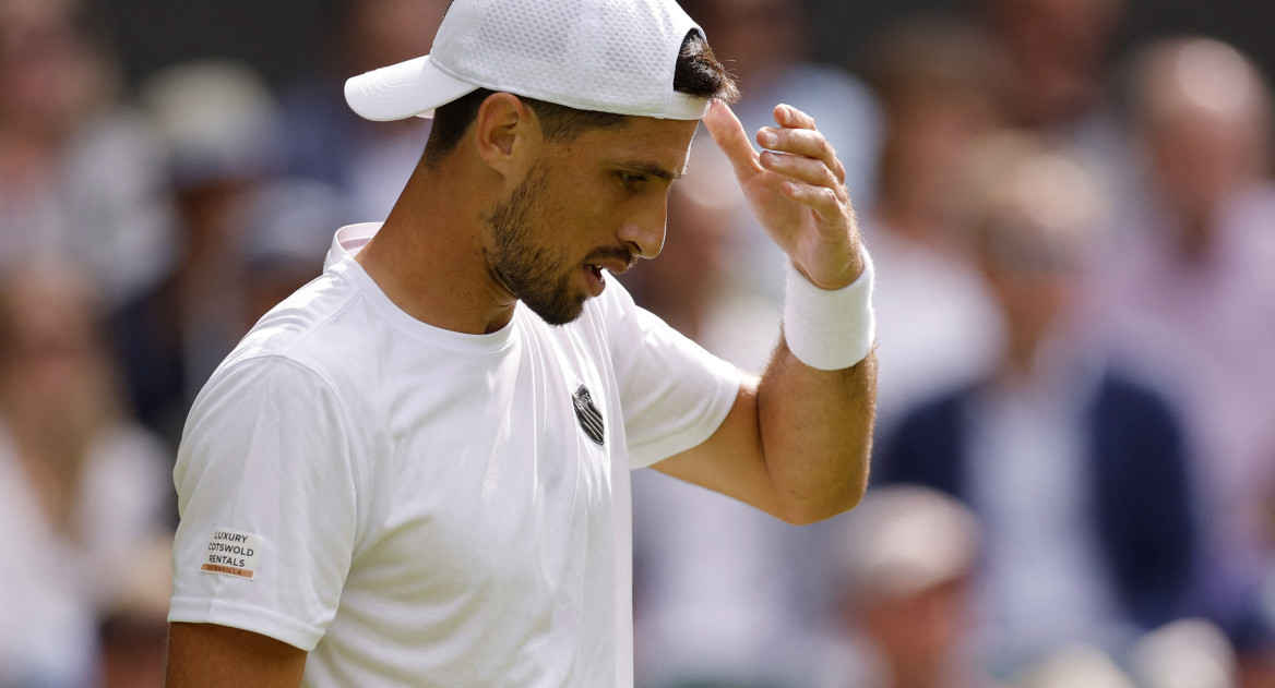 Pedro Cachin cayó ante Novak Djokovic. Foto: Reuters.