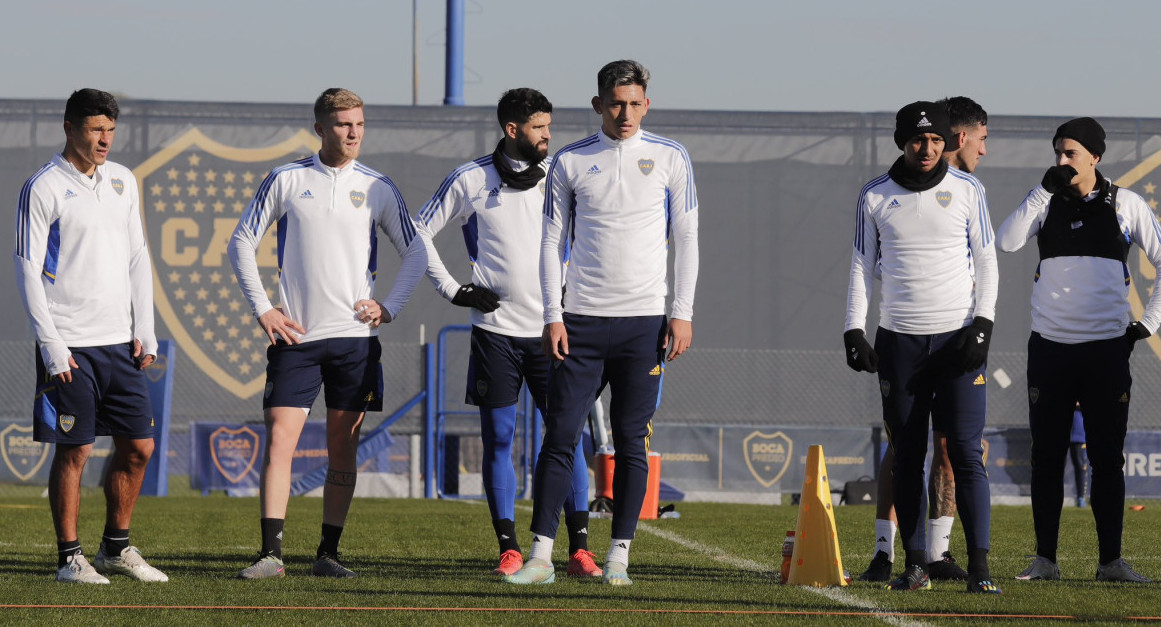 Entrenamiento de Boca Juniors. Foto: Twitter @BocaJrsOficial.