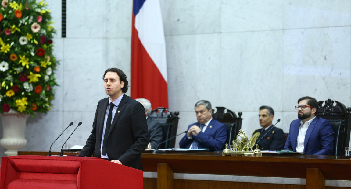 Congreso chileno, presidente de la cámara, Vlado Mirósevic. Foto: Twitter @vladomirosevic