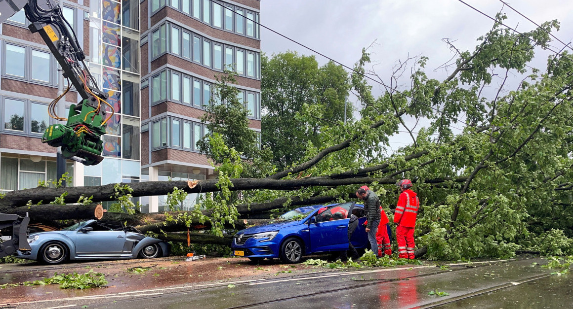 Tormenta Poly en Países Bajos. Foto: Reuters.