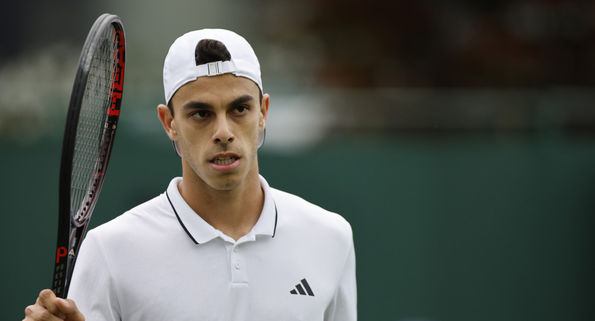 Francisco Cerúndolo en Wimbledon. Foto: EFE.